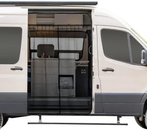 83" H x 59" W Sliding Door Van Bug Screen, Magnetic Closure Van Screen Mesh Curtains, Side Door Camping Mosquito Net, Compatible with Mercedes-Benz Sprinter Mid/High Roof, Campervan, Large
