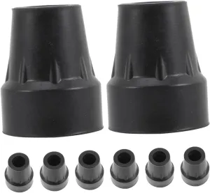 8pcs Rubber Tips for Walking Sticks Slip Replacement Tips for Trekking Poles Durable and Shock Absorbing Soft Feet for Indoor and Outdoor Use Compatible with Various Surfaces