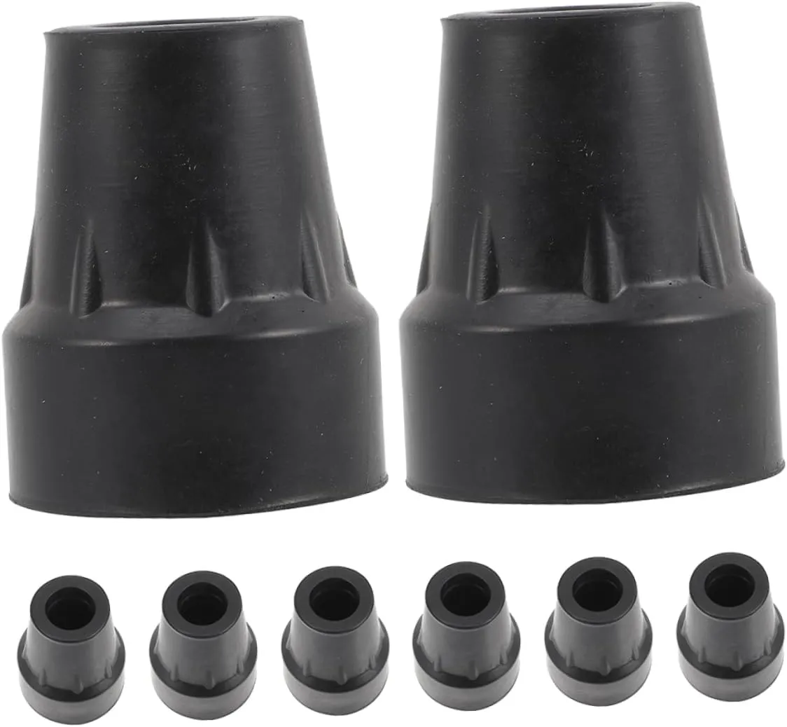 8pcs Rubber Tips for Walking Sticks Slip Replacement Tips for Trekking Poles Durable and Shock Absorbing Soft Feet for Indoor and Outdoor Use Compatible with Various Surfaces