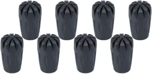 8Pcs Rubber Trekking Pole Tips Cover Durable Crutch Foot Pads for Hiking Walking Non Slip Protection for Steep and Slippery Surfaces for Outdoor Adventures