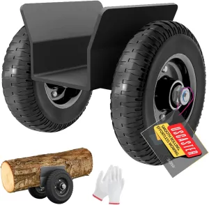 8" Panel Dolly Heavy Duty Door Cart Slab Dolly 660LBS Capacity Solid Rubber Wheels, Panel Mover, Wood Mover, All Terrain Moving Cart（Black）