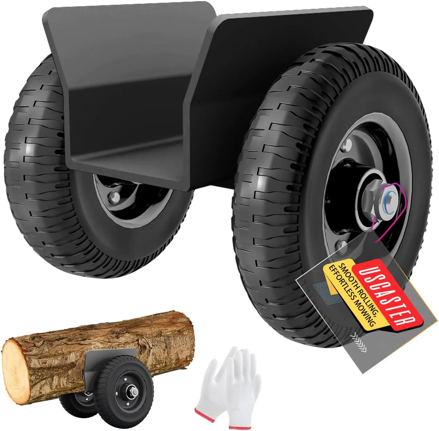 8" Panel Dolly Heavy Duty Door Cart Slab Dolly 660LBS Capacity Solid Rubber Wheels, Panel Mover, Wood Mover, All Terrain Moving Cart（Black）