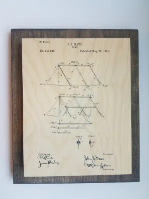 8x10 Double Mount Wall Art - Patent Tent