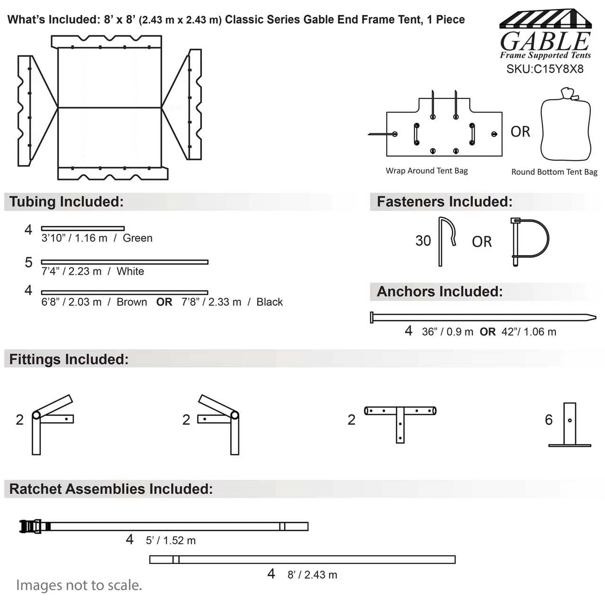 8x8 Classic Gable Frame Tent