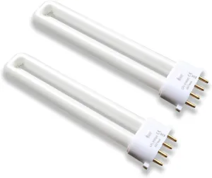 9 Watt 2G7 Base Fluorescent Light Bulb,Replacement for Satco S8365, Kandolite 96500,Coleman Lantern Bulb,Rayovac F9w-1 Light Bulb,CF9DS/E/841,4 Pin 2G7 Base,4100K 2PACK