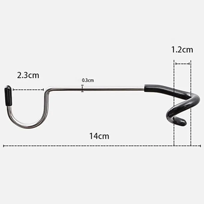 Abaodam 3Pcs Pole Mount Hooks Bird Feeders Pole Hooks Camping Light Hooks Pole Attachment Hanger for Graden Garage Patio Black