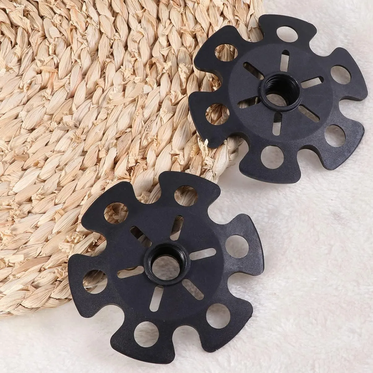 ABOOFAN 24 Pcs Alpenstock Snowflake Walking Stick tip Cover Trekking Pole Tips Cover mudflaps Pole Tip Protector