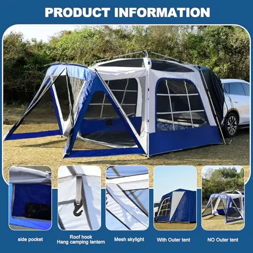 Aboron SUV Tent Car Tailgate Tent for Camping