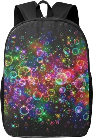 Abstract Trippy Aesthetic Bubble Creative Psychedelic Backpack, 17 Inch Travel Business Laptop Backpack For Women Men