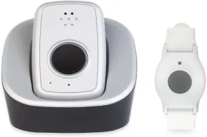 ADT - On-The-Go Mobile Medical Alert System for Seniors - GPS Capabilities, Included Waterproof Wearable Panic Button, 24/7 U.S. Based Monitoring (White Wristband)
