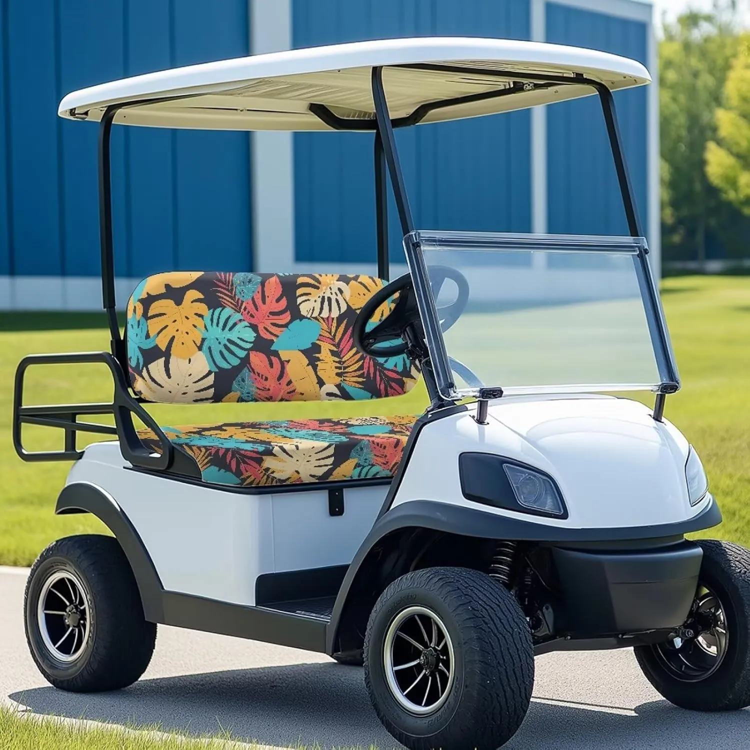 AFPANQZ All-Season Golf Cart Seat Cover - Fade & Tear Resistant 2 Passenger or 2 2 Passenger 's Dustproof Seat Cover