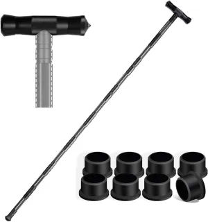 aiGear CNC Machined Hiking Stick and Grip Part and Anti Skid Rubber Tip 8 Pack