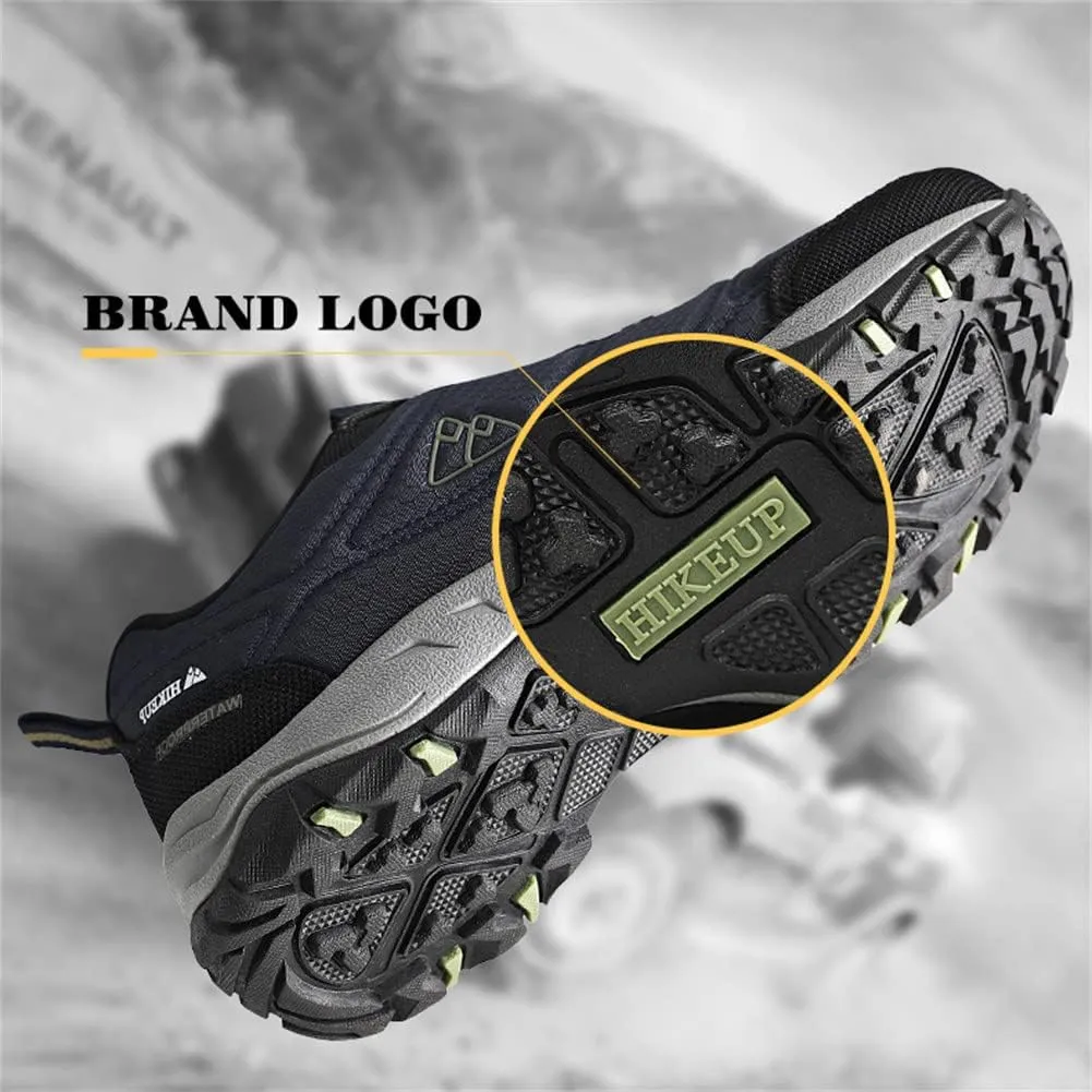 ailishabroy Men's Outdoor Hiking Shoes Lightweight Non Slip Outdoor Breathable Low Top Ankle Boots Hike Trekking Trails Camping Work Shoe