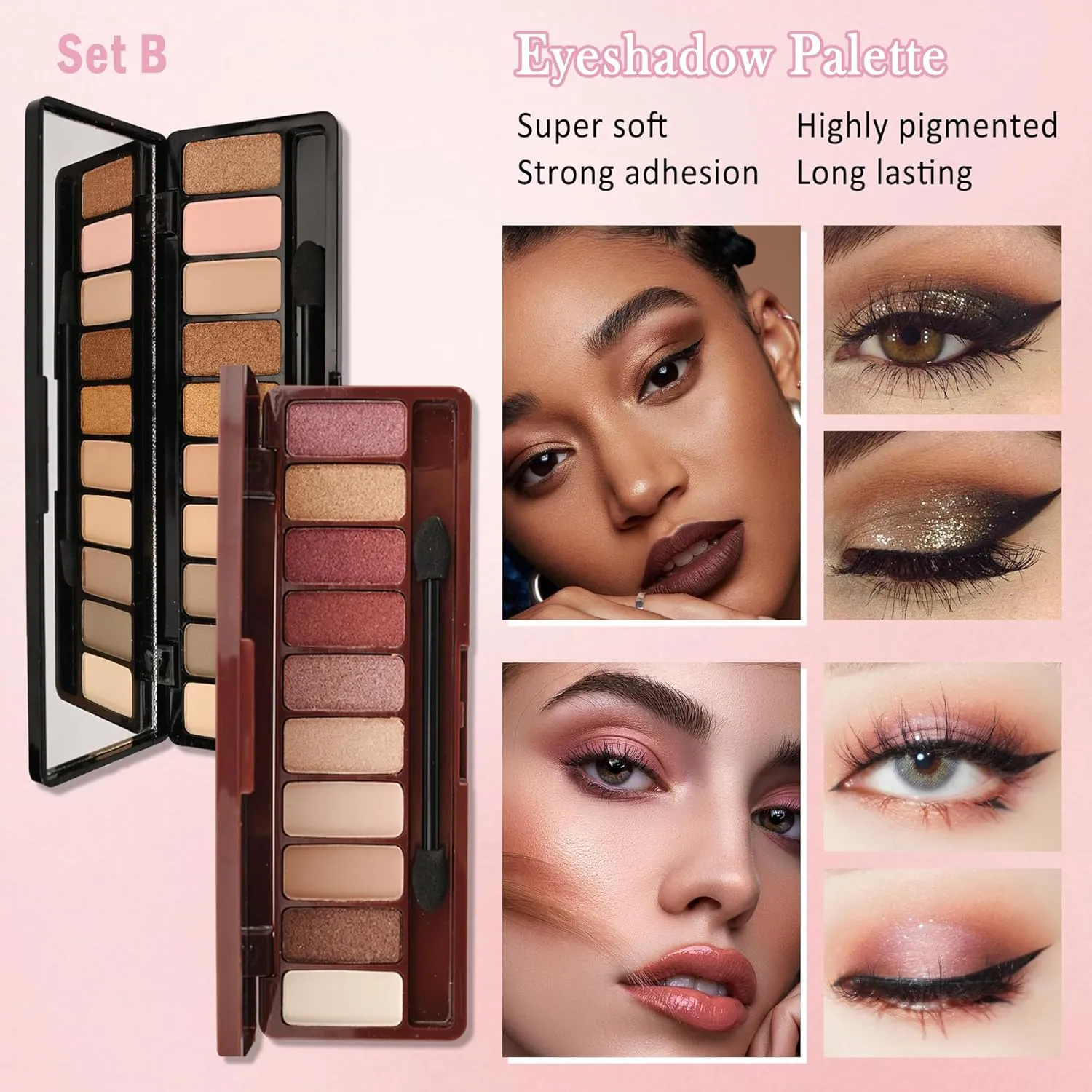 All in One Makeup Kit for Women Full Kit,Travel Makeup Kit for Teens,Make Up Gift Set with Everything,Foundation Eyeshadow Lip Gloss Eyebrow Blush Contour Powder,Mother's Day Makep Gift Set-B