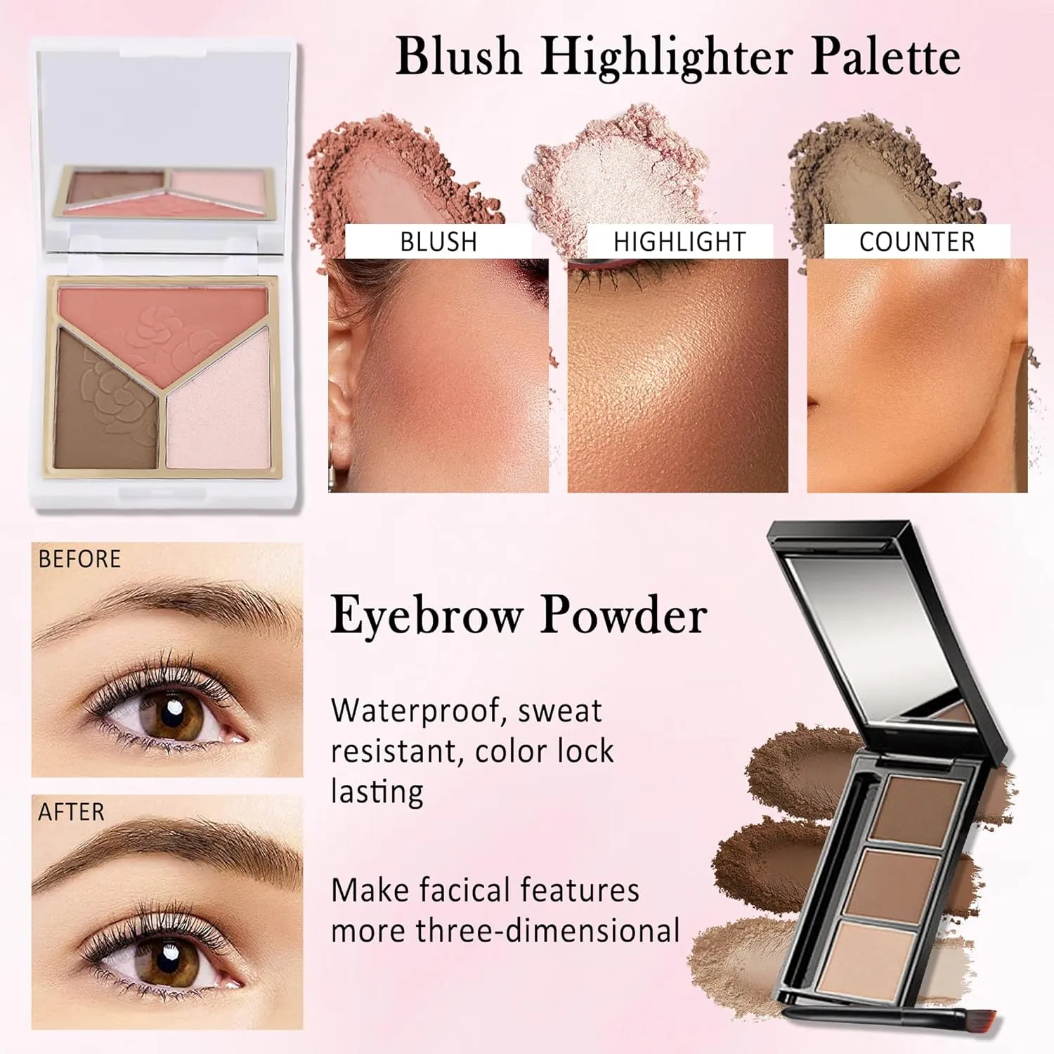 All in One Makeup Kit for Women Full Kit,Travel Makeup Kit for Teens,Make Up Gift Set with Everything,Foundation Eyeshadow Lip Gloss Eyebrow Blush Contour Powder,Mother's Day Makep Gift Set-B