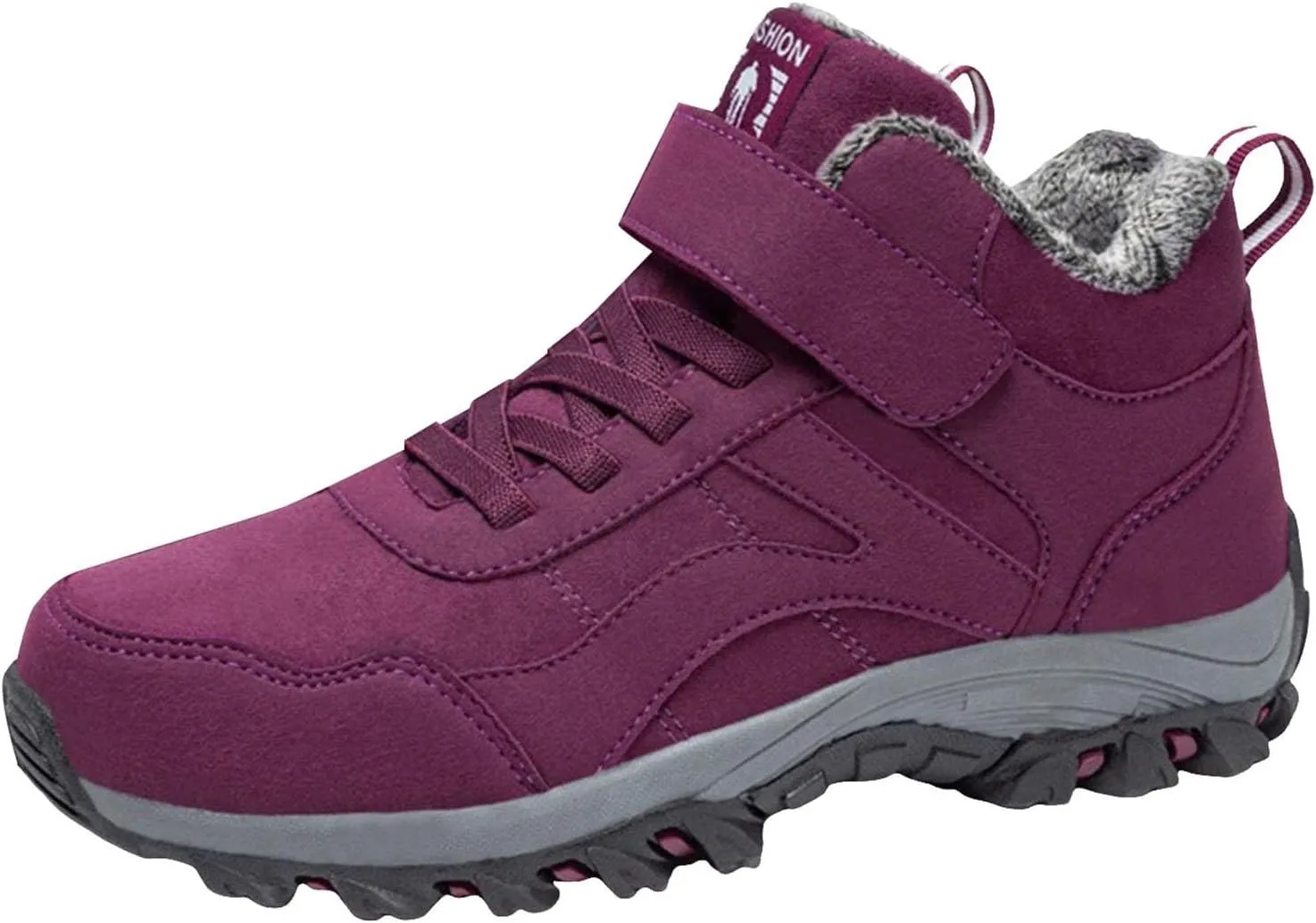 AMDBEL Snow Boots for Women, Womens Winter Boots Warm Fur Lined Anti-Slip Ankle Booties Walking Shoes Outdoor Trekking Shoes