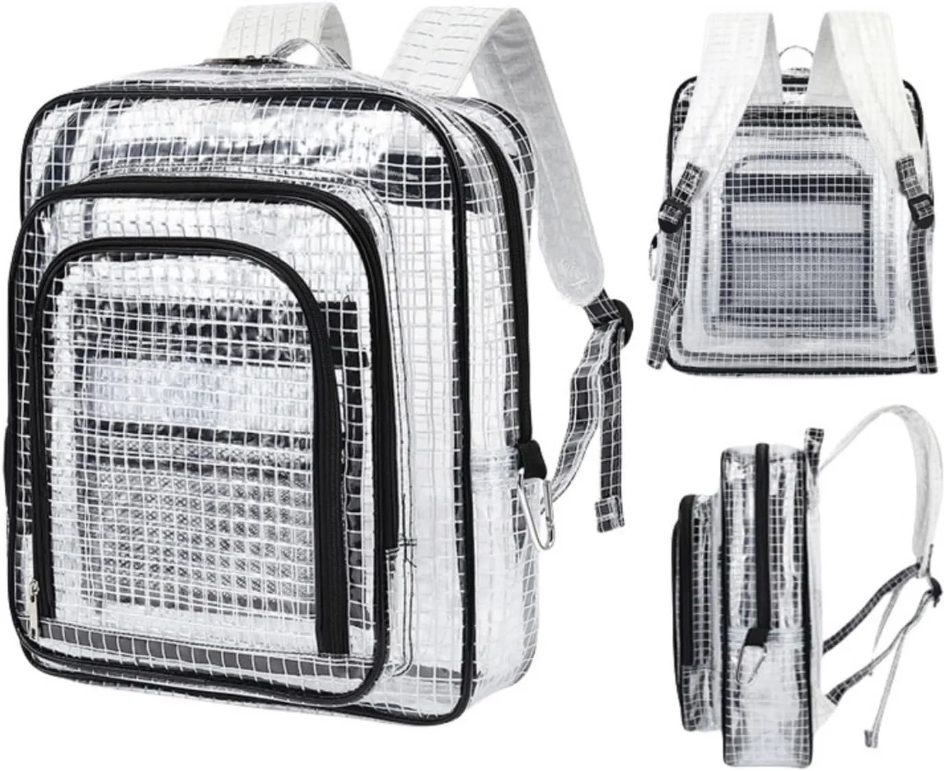 Anti Static Clear Engineer Bag,Lightweight Transparent Tool Bag,Sturdy Large Capacity Backpack For Stadium,Work,Travel (17 inch leucorrhea, 15.7 * 13.76 * 5.9in)