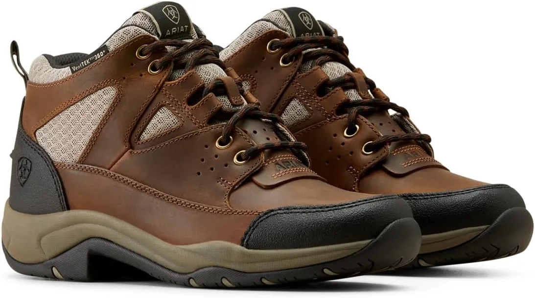 ARIAT Womens Terrain Venttek 360 Southwest Round Toe Hiking Hiking Casual Boots Ankle Low Heel 1-2" - Brown