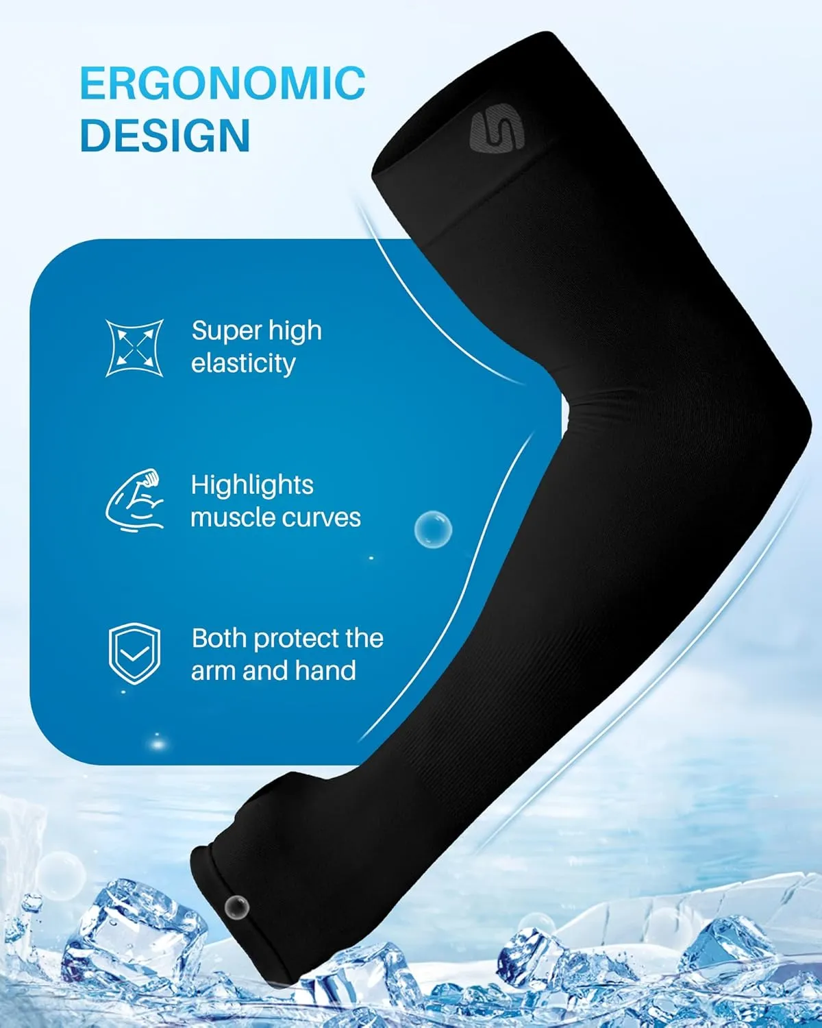 Arm Sleeves for Men Women UV Sun Protection Compression Arm Warmer Tattoo Cover Up, Sports Golf Cooling Sleeves