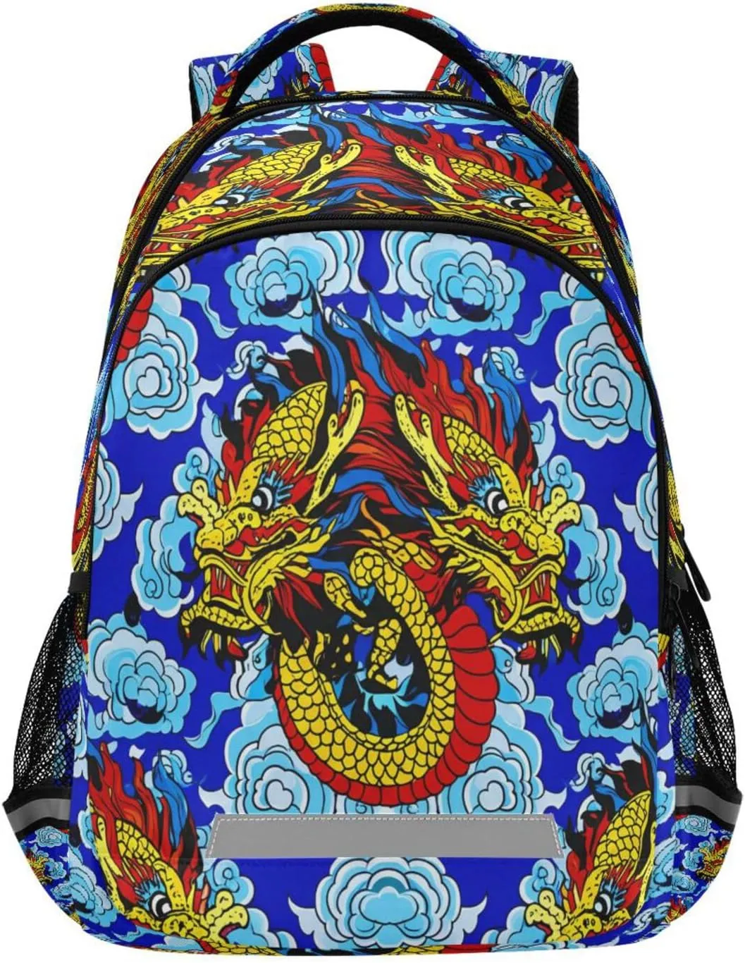 Asian Dragons Design Waterproof Backpack - Casual Outdoor Sports Daypack with Ergonomic Shoulder Straps#85