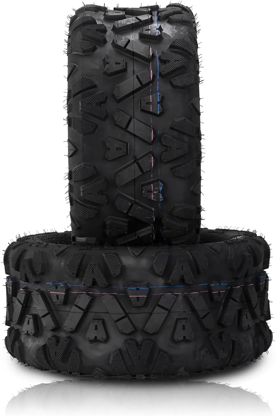 AutoForever ATV UTV Tires 22x10-12,6PR All Terrain Mud Tires 22x10x12,0.43" Tread Depth,Tubeless (Set of 2)