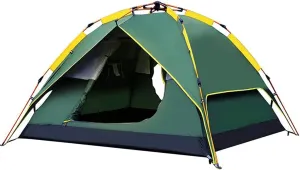 Automatic Instant Pop-up Tent, Multifunctional Family Camping Tent for 3-4 Person Thicken Windproof Rainproof Quick Open