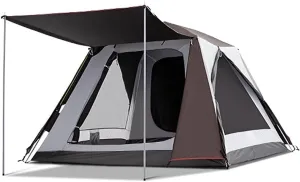 Automatic Instant Pop-Up Tents, Camping Dome Tents 3-4 Person with 2 Door Double-Layer Rainproof Sunscreen and Ventilation