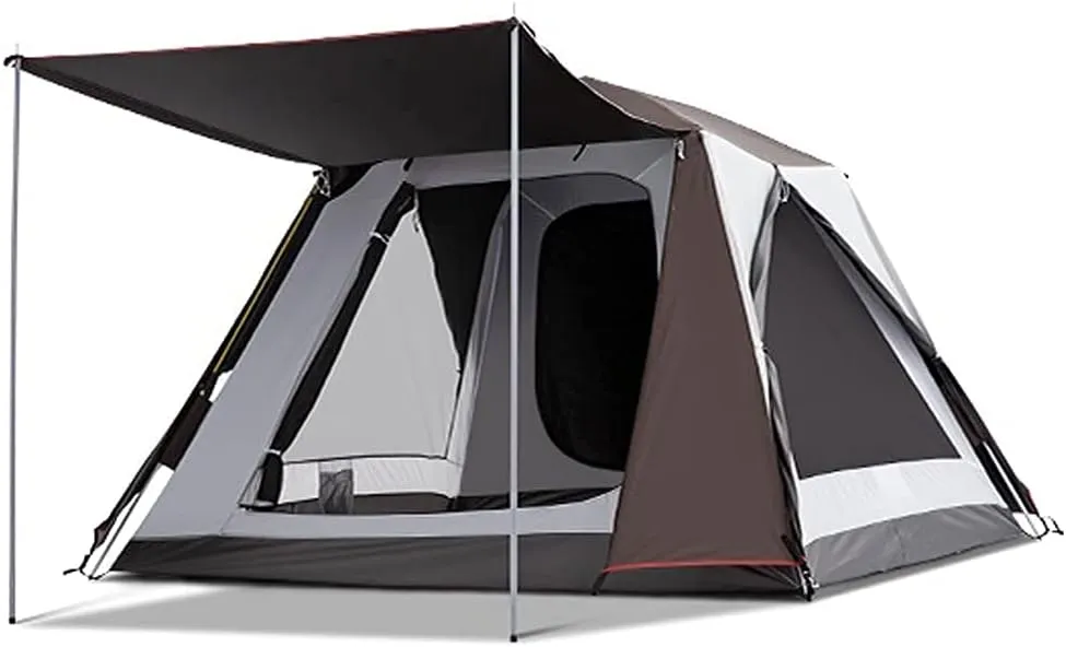 Automatic Instant Pop-Up Tents, Camping Dome Tents 3-4 Person with 2 Door Double-Layer Rainproof Sunscreen and Ventilation
