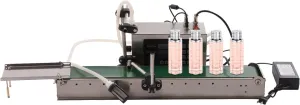 Automatic Liquid Bottle Tube Filling Machine, Automatic Conveyor Belt, Single Head Liquid Filling Machine, Cans Bottles Filler, High Precision