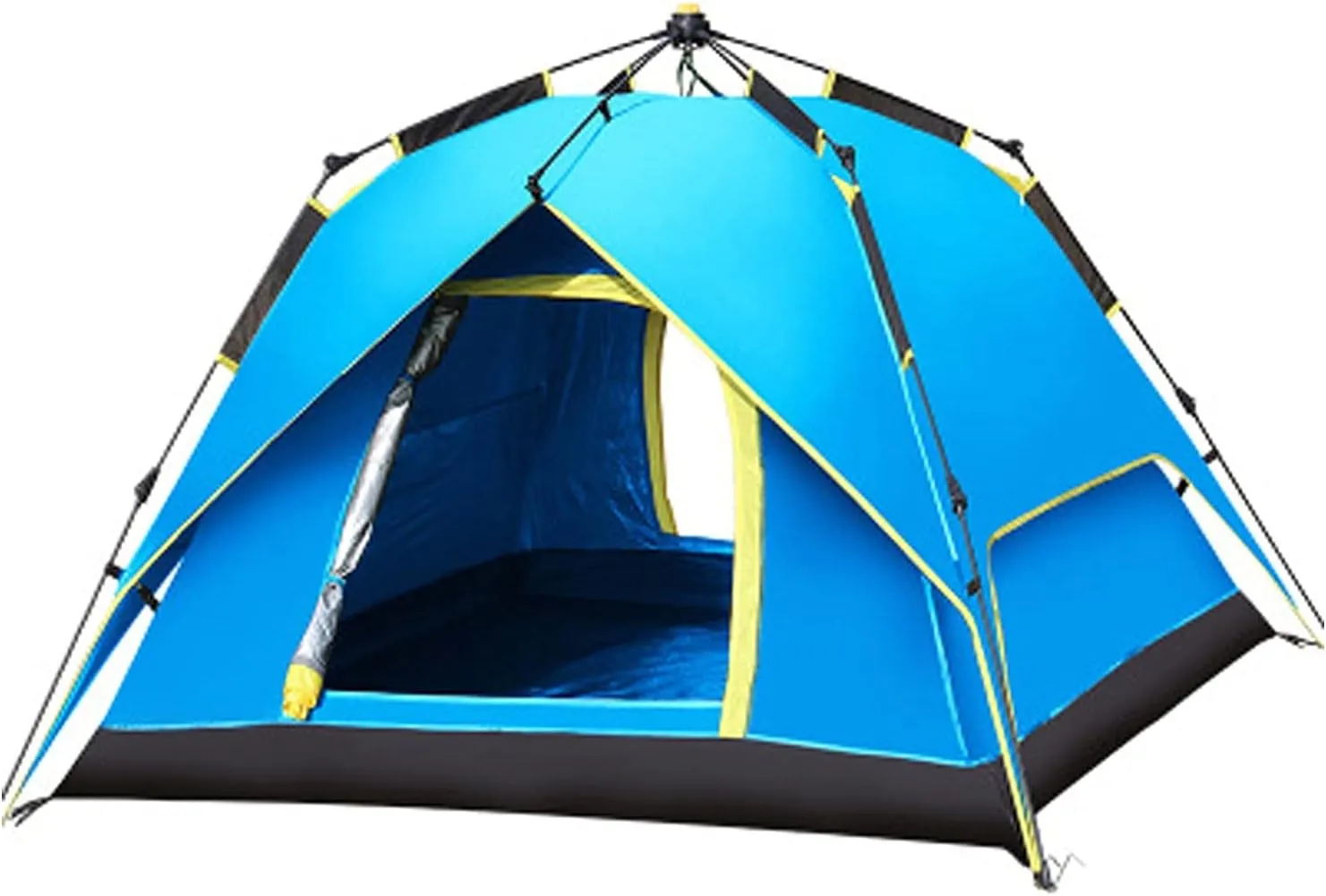 Automatic Tent, Outdoor 3-4 People Quickly Open Double-Layer Rainproof Family Camping Barbecue Camping Tent