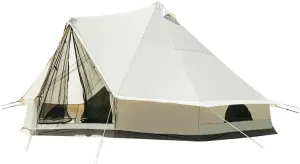 AvimYa Outdoor Family Camping Camping Tent Polyester-Cotton Fabric Wear-Resistant and Tear-Resistant Waterproof and Sun-Proof Double-Layer Tent Door