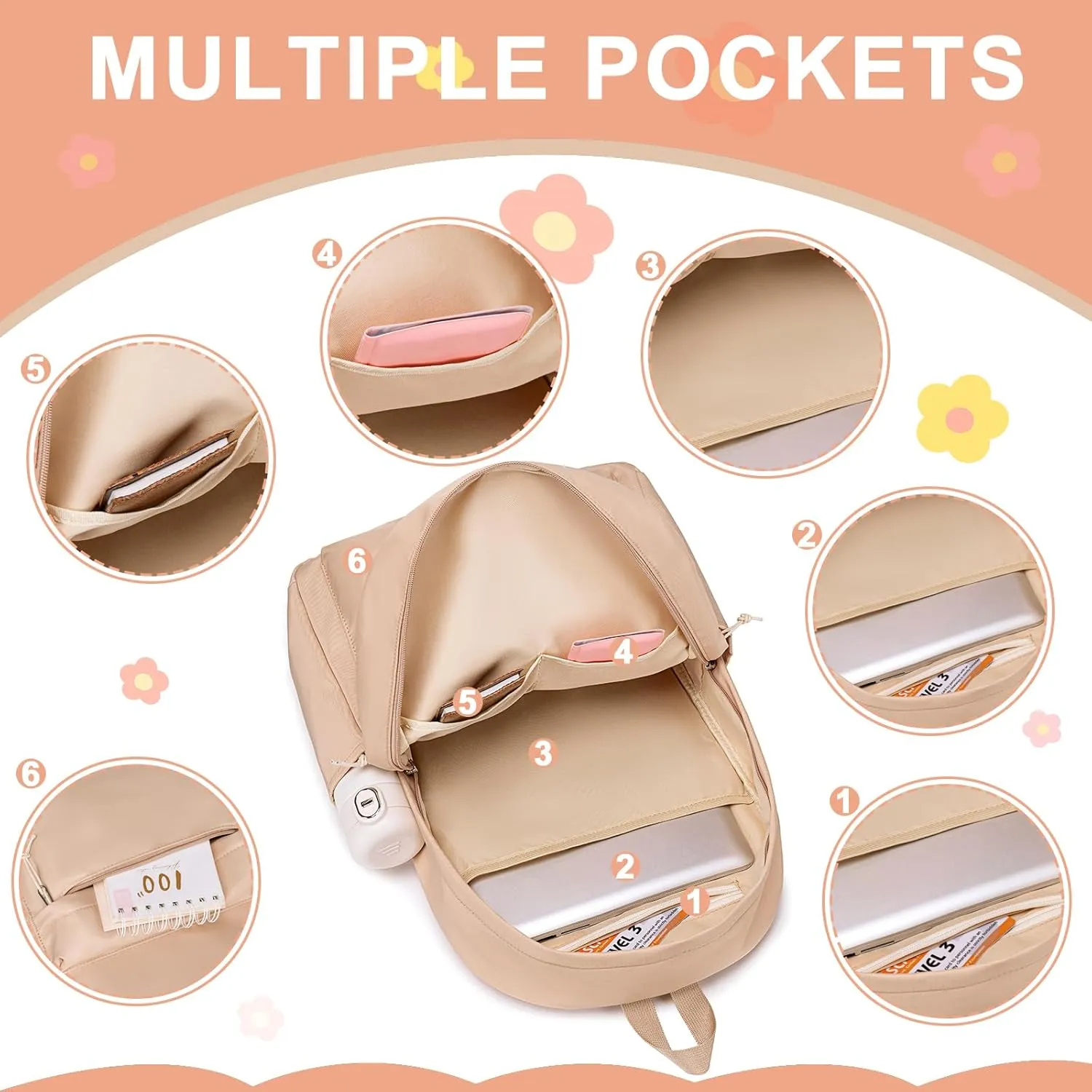 Backpack for Teen Girls Womens School Backpack Laptop Bookbags Travel Casual Rucksack Daypacks
