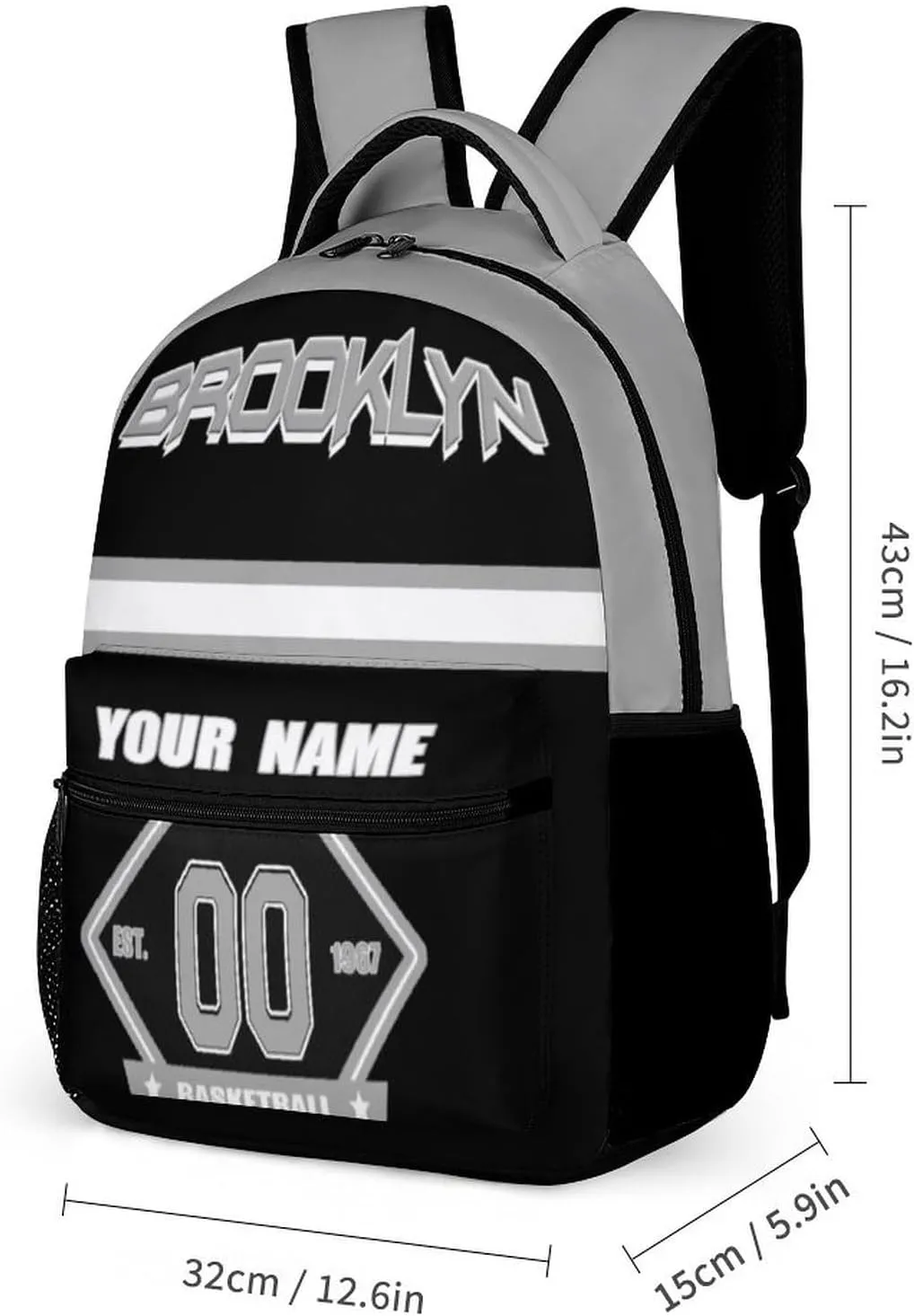 Backpack High Capacity Bag Basketball Fans Gifts for Teenager Men Women, Number & Add Name