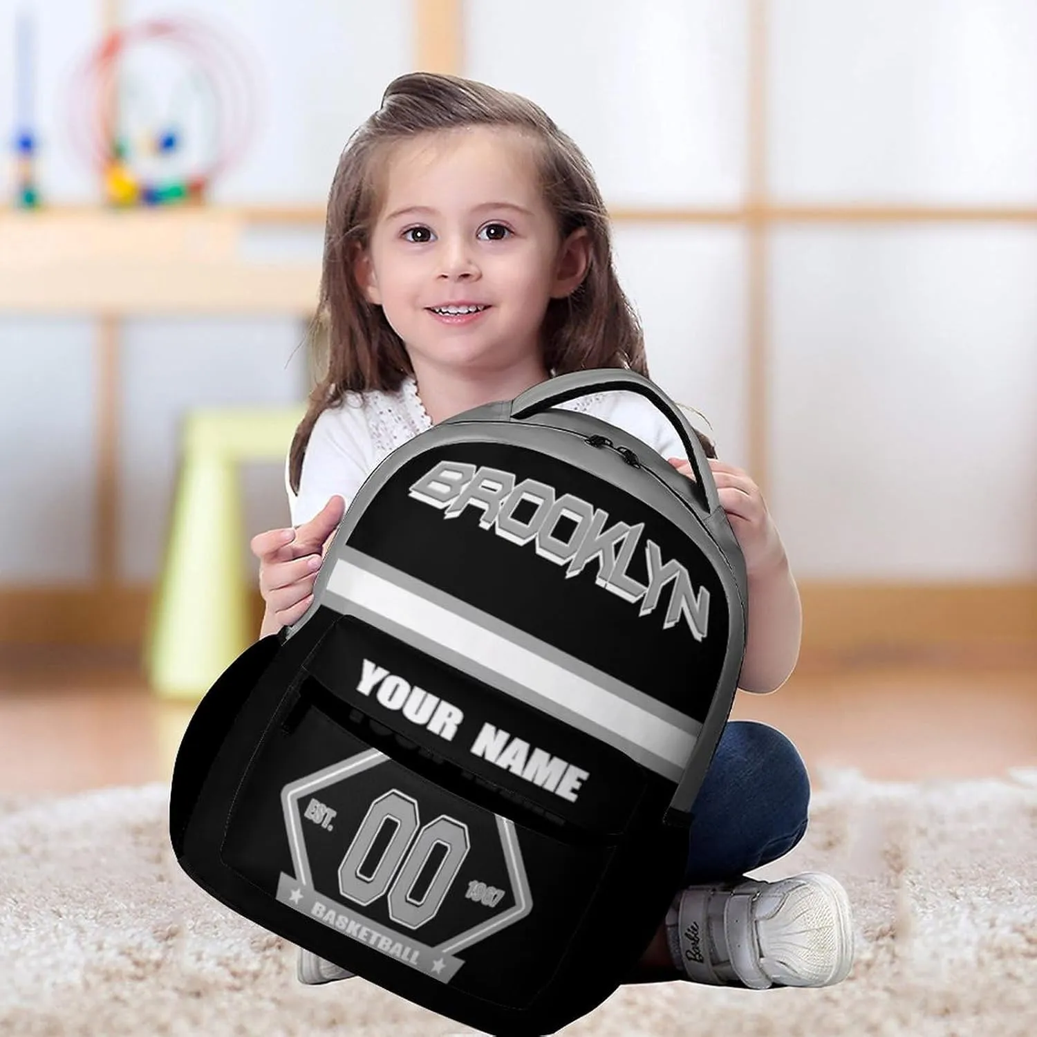 Backpack High Capacity Bag Basketball Fans Gifts for Teenager Men Women, Number & Add Name