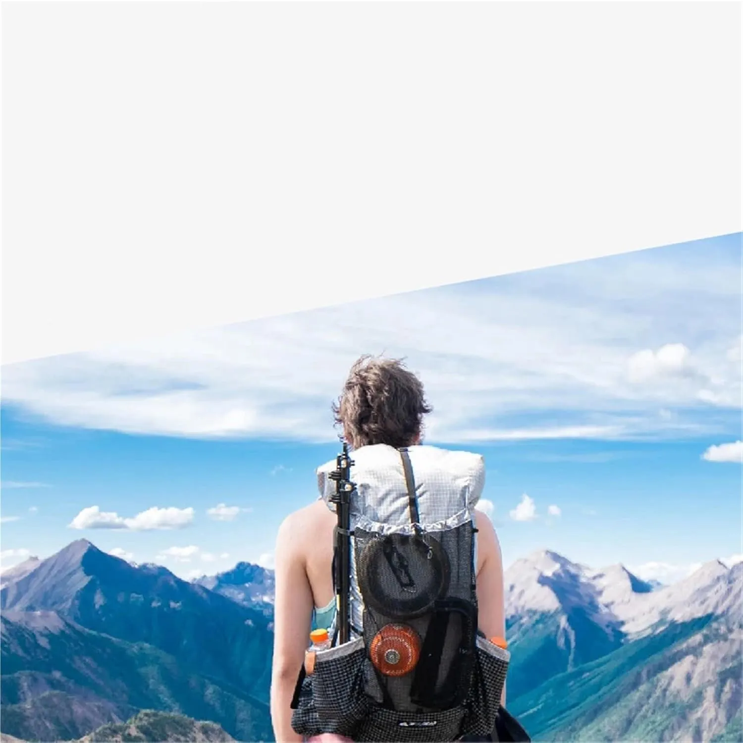 Backpack Pro Travel Camping Hiking Backpack Outdoor Ultralight Frameless Packs(Black)