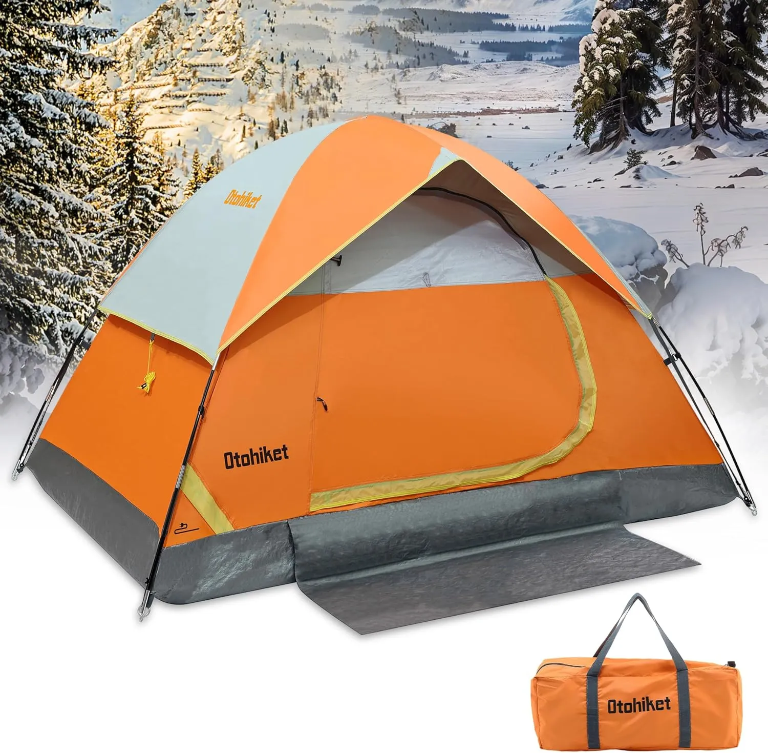 Backpacking Camping Tent Lightweight Portable Waterproof with Carrying Bag for Outdoor Summer Beach