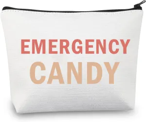 BDPWSS Emergency Candy Makeup Bag Candy Lover Gift Emergency Food Bag For Women Girls Sister Friends Graduation Gift (Emergency Candy)
