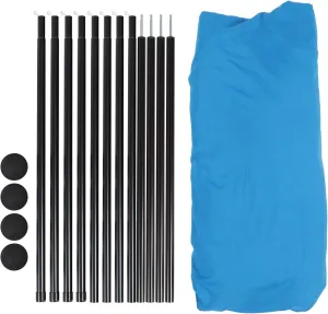 Beach Shade Sun Shelter, UPF50  4 Poles Beach Canopy Quick Setup Spacious with Carry Bag for Camping (Blue)