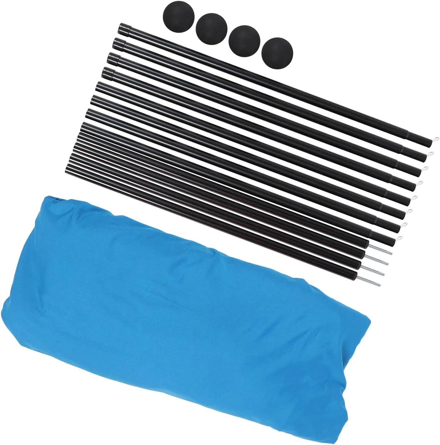 Beach Shade Sun Shelter, UPF50  4 Poles Beach Canopy Quick Setup Spacious with Carry Bag for Camping (Blue)
