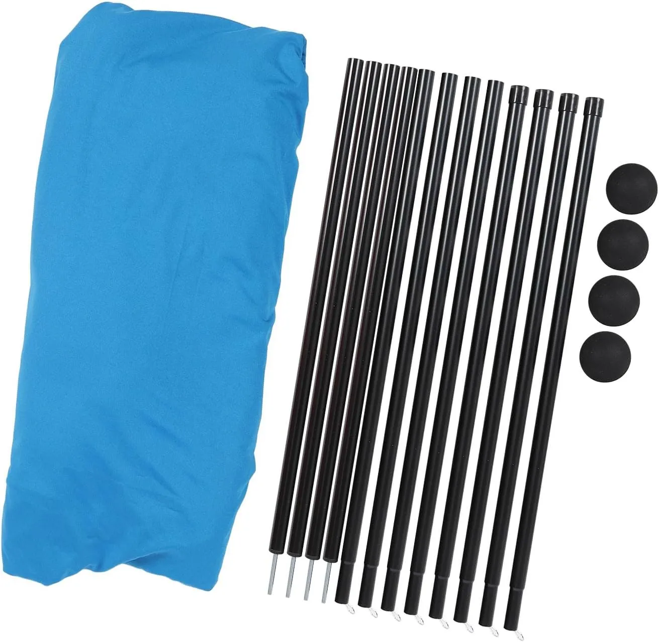 Beach Shade Sun Shelter, UPF50  4 Poles Beach Canopy Quick Setup Spacious with Carry Bag for Camping (Blue)