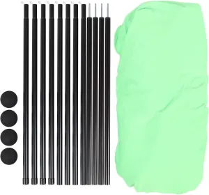 Beach Shade Sun Shelter, UPF50  4 Poles Beach Canopy Quick Setup Spacious with Carry Bag for Camping (Green)