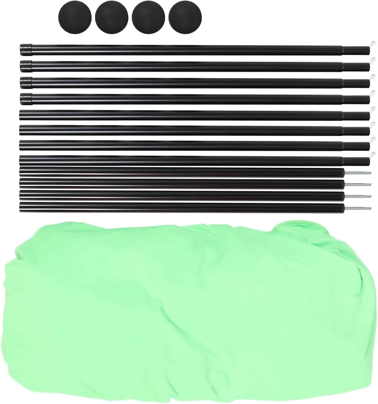 Beach Shade Sun Shelter, UPF50  4 Poles Beach Canopy Quick Setup Spacious with Carry Bag for Camping (Green)