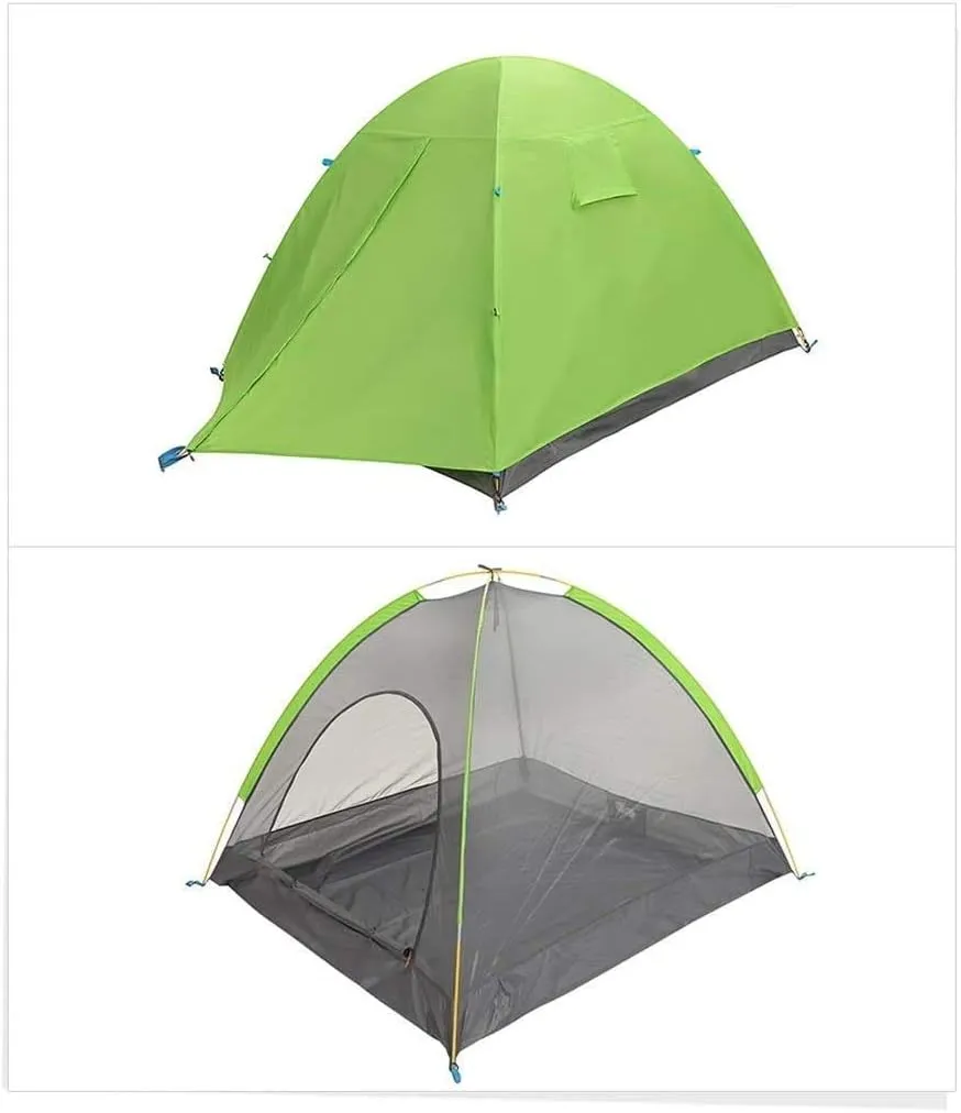 Beach Tent, Pop Up Portable Family Travel 3 Persons Double Layer Windproof Rainproof,for Camping Fishing Picnicing,Green