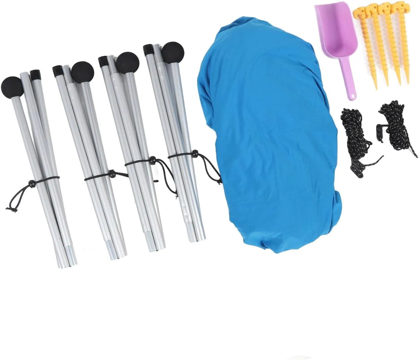Beach Tent Sun Shelter, Windproof 4 Poles Beach Canopy for Camping (210 * 200 * 150CM)