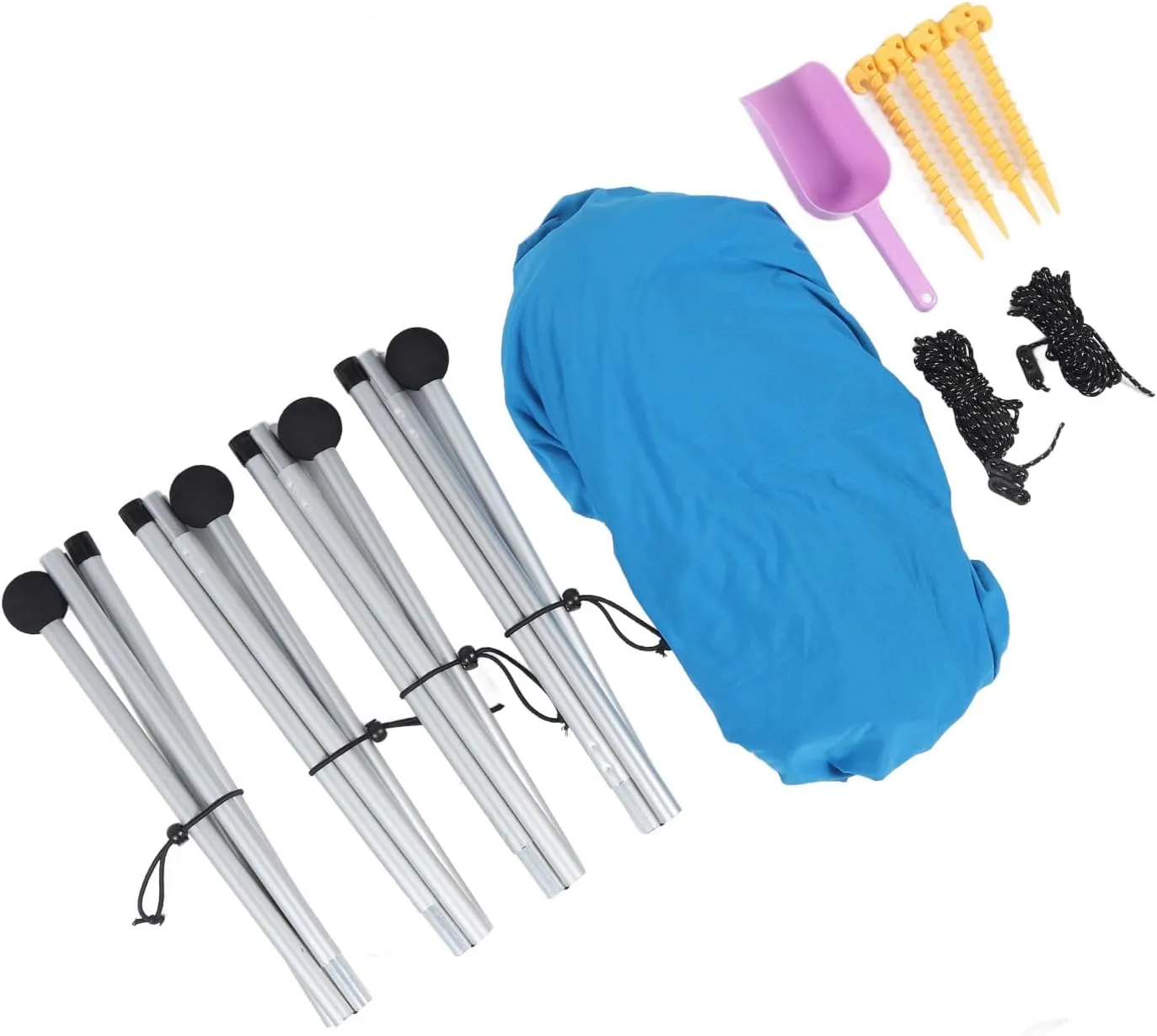 Beach Tent Sun Shelter, Windproof 4 Poles Beach Canopy for Camping (210 * 200 * 150CM)