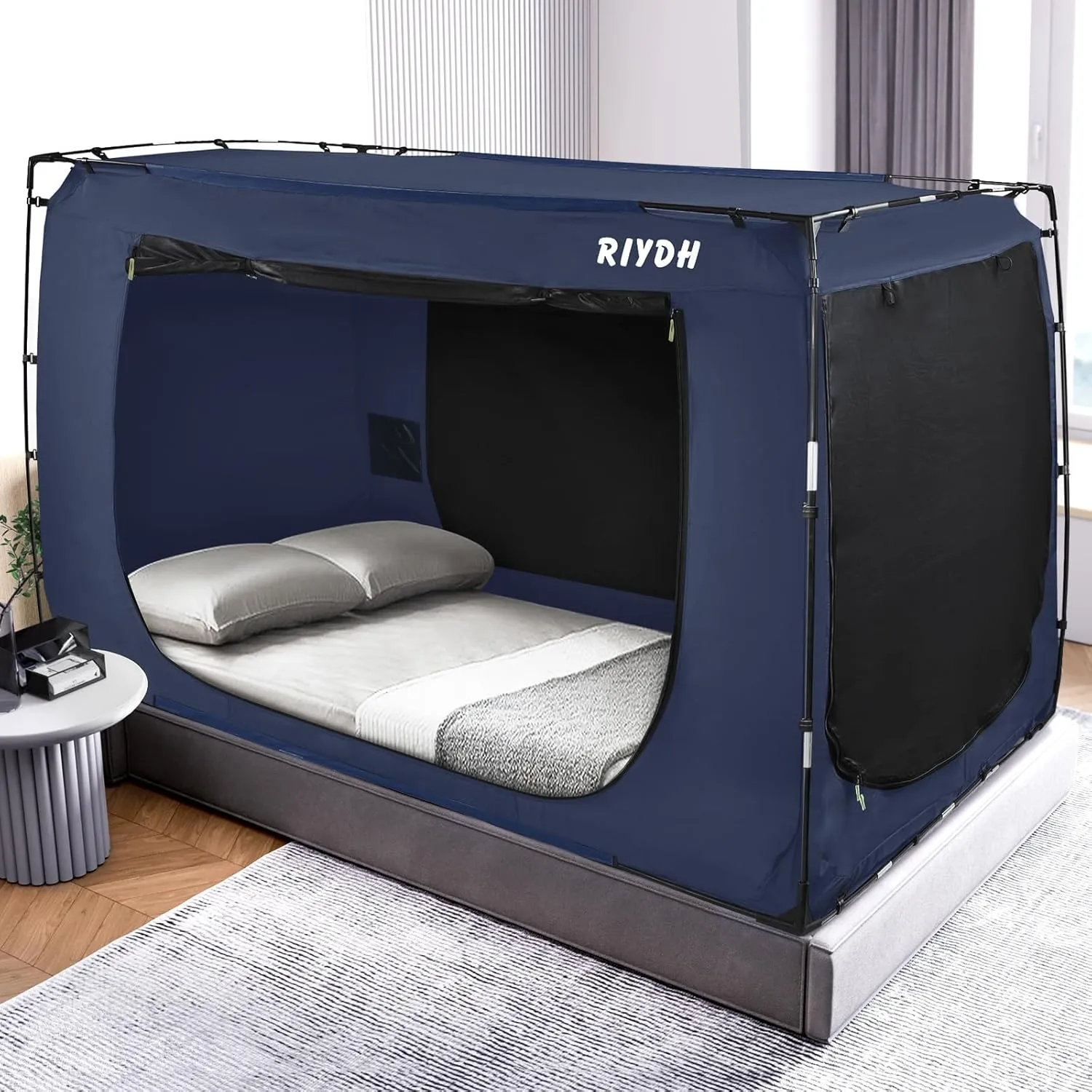 Bed Tent Bed Canopy BunkTwin Size Tents for Adult and Kids- Original Design Portable Dream Tent Indoor Sleeping Tents 80% Blackout with 3 Doors Breathable Big Space Tents