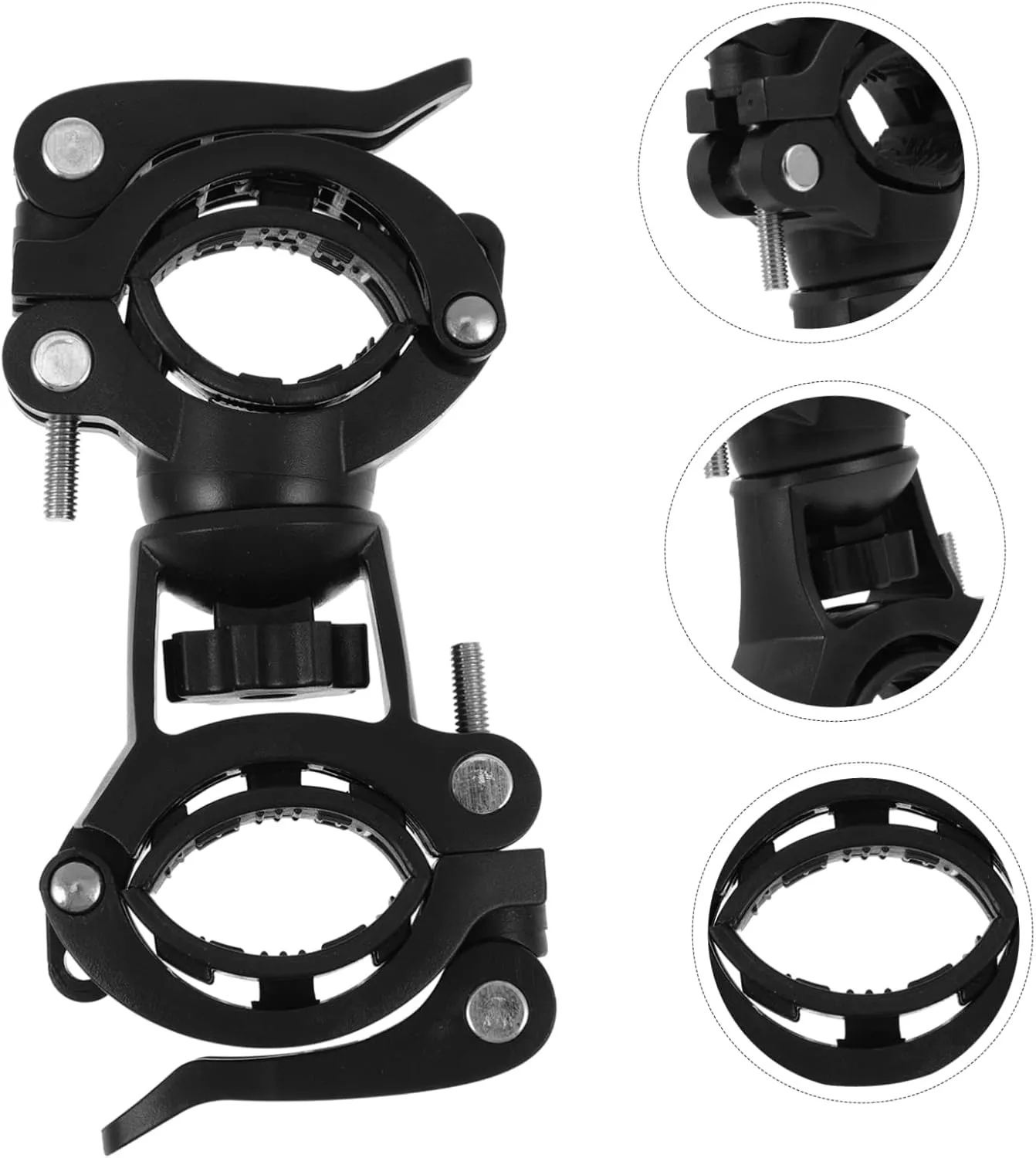 BESPORTBLE 2 pcs Bracket Anti- LED Clamp Cycling Portable Stand Rack Clip Rotation for Kickstand Shake Practical
