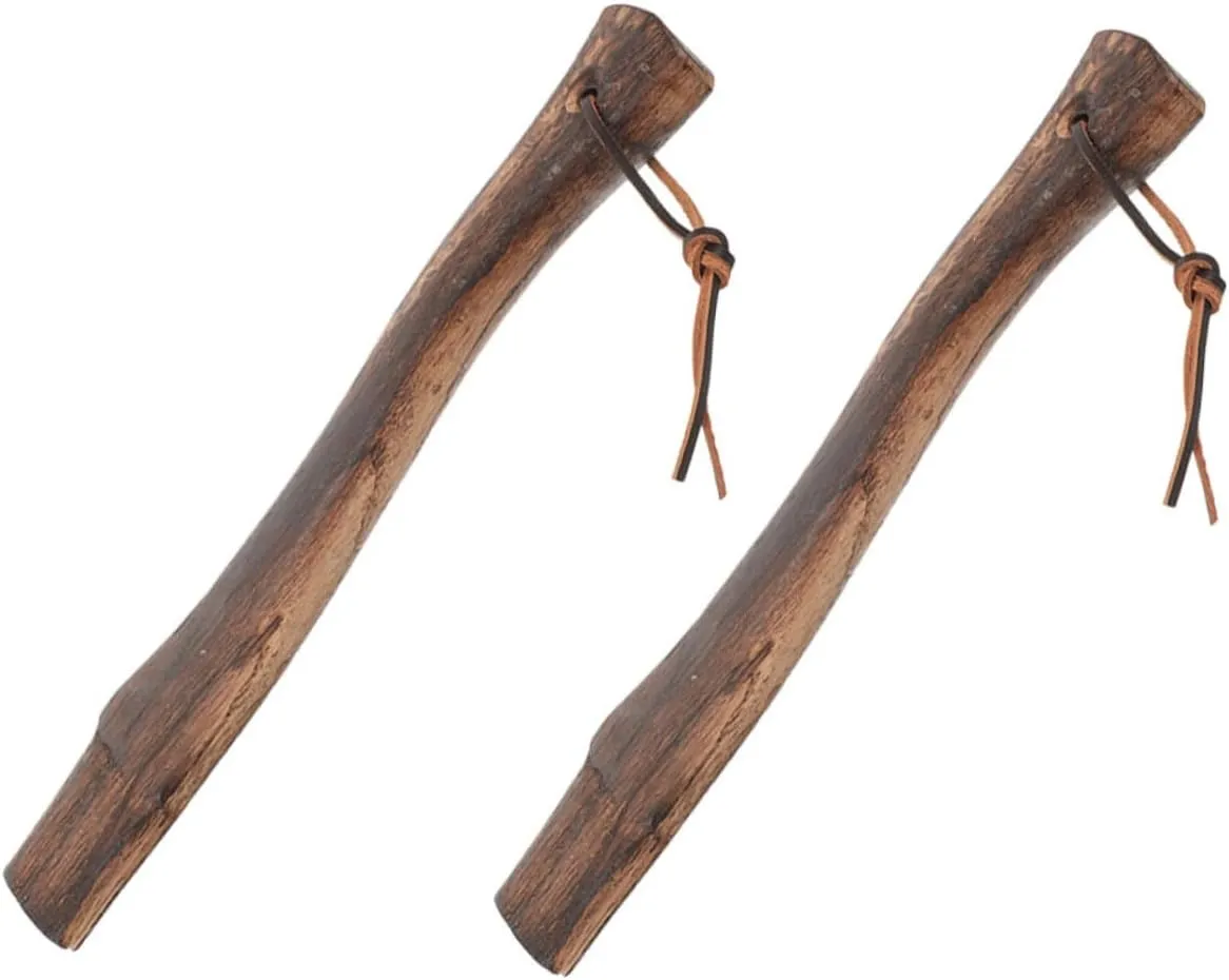 BESPORTBLE 2pcs Wooden Axe Handle Replacement Ergonomic Wood Grip for Axe and Easy to Install for Firewood