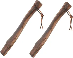 BESPORTBLE 2pcs Wooden Axe Handle Replacement Ergonomic Wood Grip for Axe and Easy to Install for Firewood