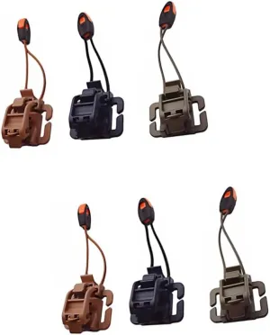 BESPORTBLE 6pcs Outdoor Whistle Buckle Clasp Quick Release Clip for Flashlight and Gear Management and Multi-Functional Accessory for Camping Hiking and Travel